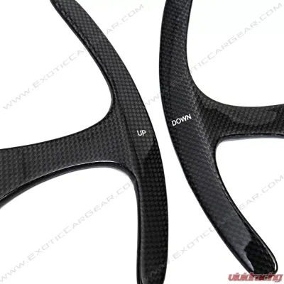 Exotic Car Gear Carbon Fiber 1-Pair GT Extended Paddle Shifters Ferrari 360/F430 - ECG-FER-3F4GTPS