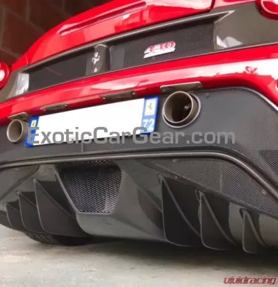 Exotic Car Gear Carbon Fiber Scuderia OEM Rear Diffuser w/ Fins Ferrari F430 - ECG-FER-430DFS