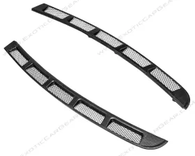 Exotic Car Gear Carbon Fiber 1-Pair OEM Rear Window Louvers Set Ferrari F430 Scuderia | Coupe | Berlinetta 2004-2009