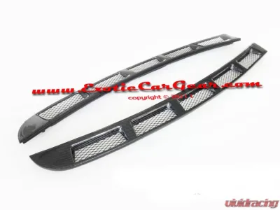 Exotic Car Gear Carbon Fiber 1-Pair OEM Rear Window Louvers Set Ferrari F430 Scuderia | Coupe | Berlinetta 2004-2009 - ECG-FER-430RWLC