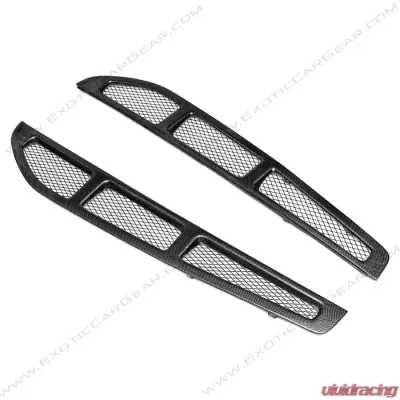 Exotic Car Gear Carbon Fiber 1-Pair OEM Rear Window Louvers Set Ferrari F430 Spider/16M - ECG-FER-430RWLS