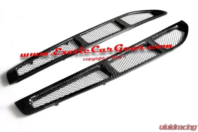 Exotic Car Gear Carbon Fiber 1-Pair OEM Rear Window Louvers Set Ferrari F430 Spider/16M - ECG-FER-430RWLS