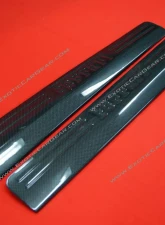 Exotic Car Gear Carbon Fiber 1-Pair Door Sills w/ Ferrari Embossed Script Ferrari 458                                     - ECG-FER-458DSE - Image 5