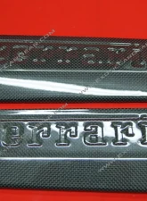 Exotic Car Gear Carbon Fiber 1-Pair Door Sills w/ Ferrari Embossed Script Ferrari 458                                     - ECG-FER-458DSE - Image 2