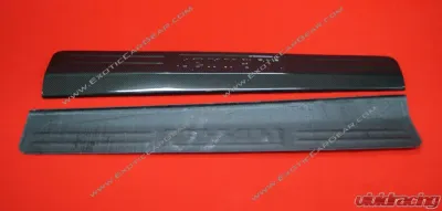 Exotic Car Gear Carbon Fiber 1-Pair Door Sills w/ Ferrari Embossed Script Ferrari 458 - ECG-FER-458DSE