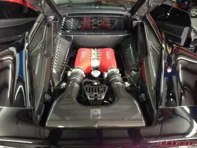 Exotic Car Gear Carbon Fiber 7pc Engine Bay Set Ferrari 458 Italia/Speciale - ECG-FER-458EBC7