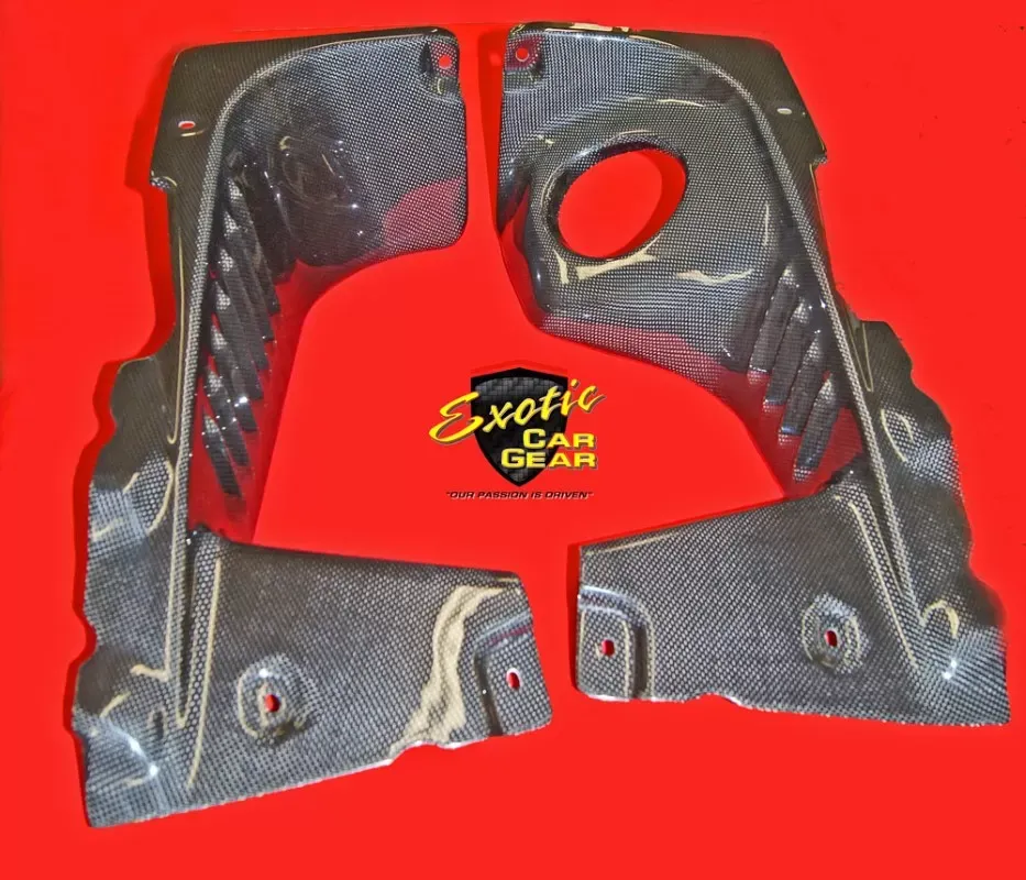 Exotic Car Gear Carbon Fiber 4pc Engine Panels Ferrari 458 Spider/Speciale - ECG-FER-458EBPS
