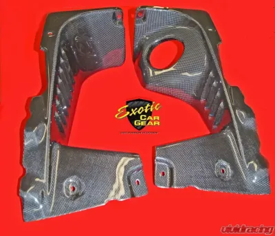 Exotic Car Gear Carbon Fiber 6pc Engine Bay Set Ferrari 458 Spider/Speciale - ECG-FER-458EBS6