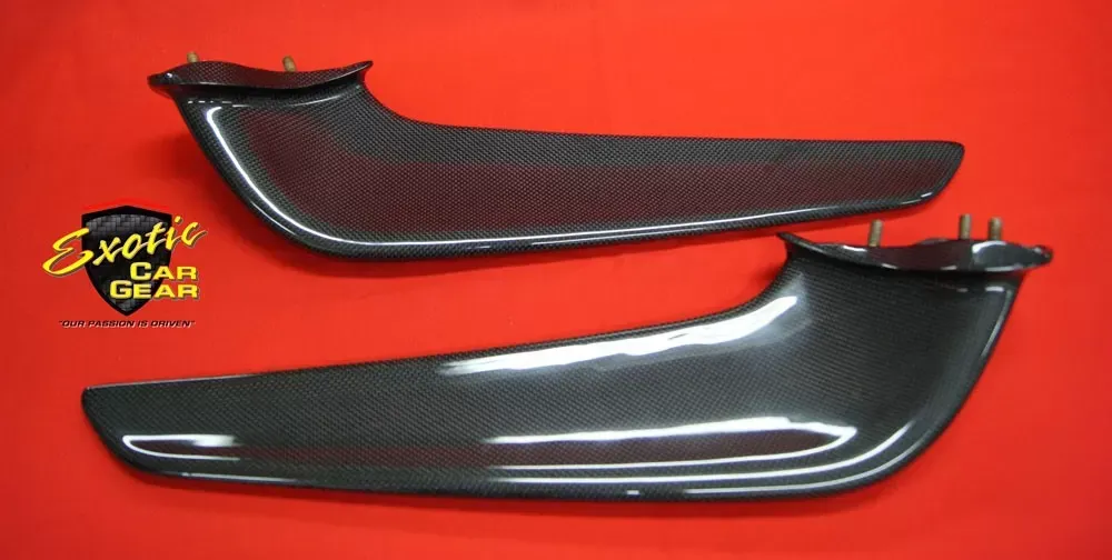 Exotic Car Gear Carbon Fiber 1-Pair Front Bumper Spoiler Wings Ferrari 458 - ECG-FER-458FBW