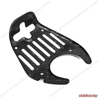 Exotic Car Gear Carbon Fiber Rear Hatch Lock Cover w/ Red Stripe Ferrari 458 - ECG-FER-458LCS