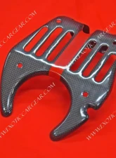 Exotic Car Gear Carbon Fiber Rear Hatch Lock Cover w/ Red Stripe Ferrari 458                                     - ECG-FER-458LCS - Image 3