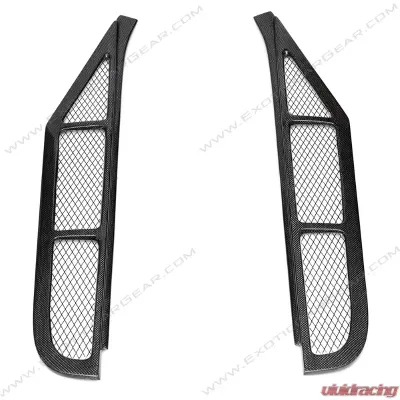Exotic Car Gear Carbon Fiber 1-Pair Rear Engine Bay Louvers Ferrari 458 - ECG-FER-458RL