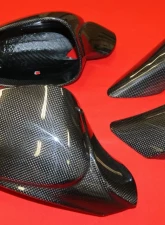Exotic Car Gear Carbon Fiber 6pc Side Mirror Housings w/ Triangle Trim Ferrari 458                                     - ECG-FER-458SMT - Image 7