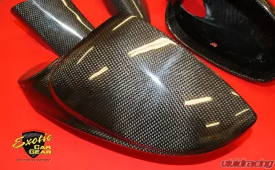 Exotic Car Gear Carbon Fiber 6pc Side Mirror Housings w/ Triangle Trim Ferrari 458 - ECG-FER-458SMT