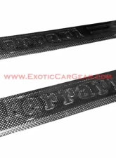 Exotic Car Gear Carbon Fiber 1-Pair Door Sill Trim w/ Embossed Logo Ferrari 488 GTB/Spider                                     - ECG-FER-488DS - Image 3