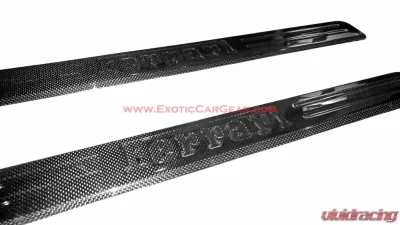Exotic Car Gear Carbon Fiber 1-Pair Door Sill Trim w/ Embossed Logo Ferrari 488 GTB/Spider - ECG-FER-488DS