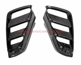 Exotic Car Gear Carbon Fiber 1-Pair Rear Engine Lid Louvers Ferrari 488 Spider