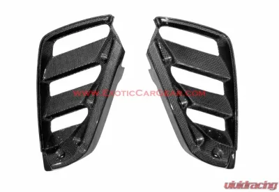 Exotic Car Gear Carbon Fiber 1-Pair Rear Engine Lid Louvers Ferrari 488 Spider - ECG-FER-488REVS