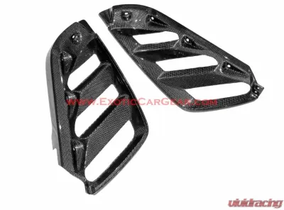 Exotic Car Gear Carbon Fiber 1-Pair Rear Engine Lid Louvers Ferrari 488 Spider - ECG-FER-488REVS