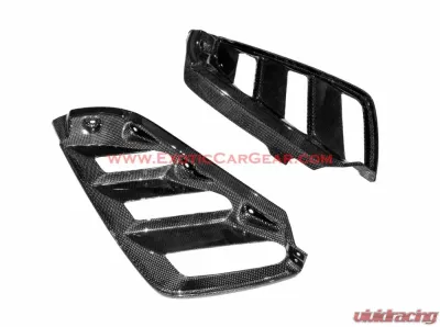Exotic Car Gear Carbon Fiber 1-Pair Rear Engine Lid Louvers Ferrari 488 Spider - ECG-FER-488REVS