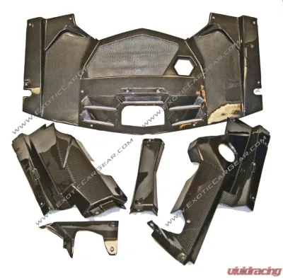 Exotic Car Gear Carbon Fiber 5pc Engine Bay Panel Set Lamborghini Aventador LP700 - ECG-FER-AVEBP