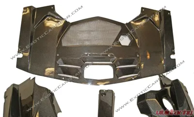 Exotic Car Gear Carbon Fiber 5pc Engine Bay Panel Set Lamborghini Aventador LP700 - ECG-FER-AVEBP