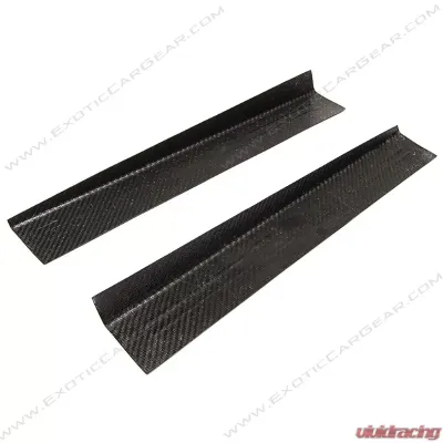 Exotic Car Gear Carbon Fiber 1-Pair Door Sills w/ Embossed Script Ferrari F12 Berlinetta - ECG-FER-F12DS