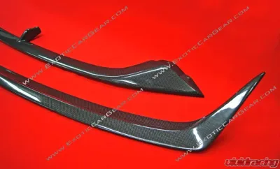Exotic Car Gear Carbon Fiber 3pc Front Spoiler Lip Set Ferrari F12 Berlinetta - ECG-FER-F12FL3