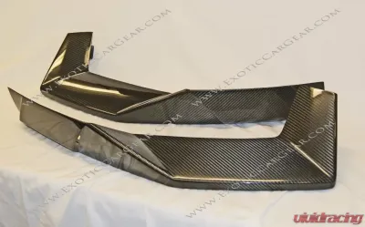 Exotic Car Gear Carbon Fiber 1-Pair R&L Front Bumper Lips Lamborghini Aventador LP700 - ECG-LAM-AVFBLS