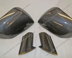 Exotic Car Gear Carbon Fiber 1-Pair Exterior Mirrors Housing & Base Lamborghini Aventador LP700