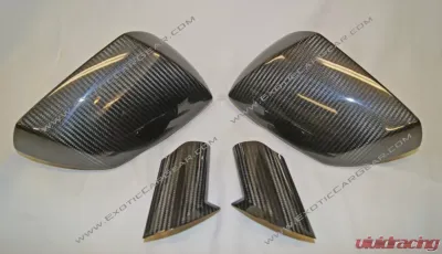 Exotic Car Gear Carbon Fiber 1-Pair Exterior Mirrors Housing & Base Lamborghini Aventador LP700 - ECG-LAM-AVMH