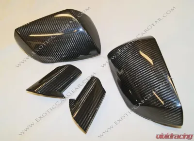 Exotic Car Gear Carbon Fiber 1-Pair Exterior Mirrors Housing & Base Lamborghini Aventador LP700 - ECG-LAM-AVMH
