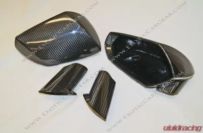 Exotic Car Gear Carbon Fiber 1-Pair Exterior Mirrors Housing & Base Lamborghini Aventador LP700 - ECG-LAM-AVMH