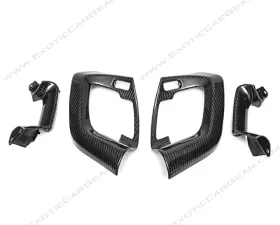 Exotic Car Gear Carbon Fiber 4pc Door Grab Handle Trim Lamborghini Gallardo
