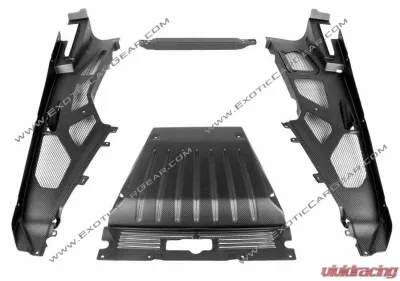 Exotic Car Gear Carbon Fiber 4pc Vented Engine Bay Panel Set Lamborghini Huracan LP610 - ECG-LAM-HUEBPSV