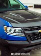 Anderson Composites Type-ZL Style Carbon Fiber Hood Chevy Colorado ZR2 2017-2020                                     - AC-HD17CHCO-ZL - Image 2