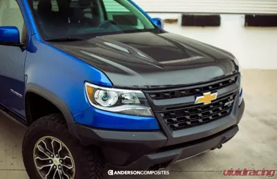 Anderson Composites Type-ZL Style Carbon Fiber Hood Chevy Colorado ZR2 2017-2020 - AC-HD17CHCO-ZL