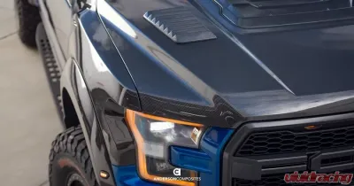 Anderson Composit's Carbon Fiber Hood Vents Ford Raptor 2017-2020 - AC-HV17FDRA