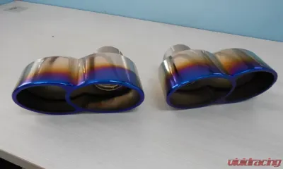Agency Power Quad Oval Exhaust Tips Burnt Titanium Porsche 997 Turbo 07-09 CLEARANCE - AP-997TT-171TIC