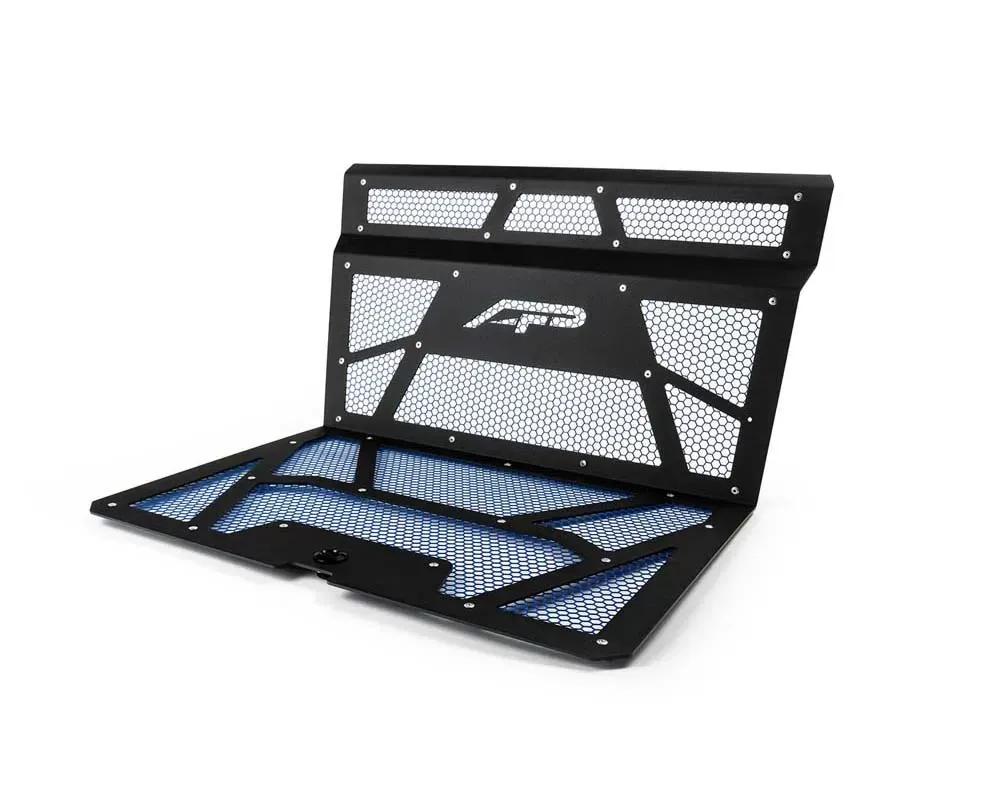 Agency Power Vented Engine Cover Matte Black | Blue Polaris RZR XP 1000 | XP Turbo - AP-RZR-111-FMB-MBLU