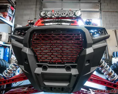 Agency Power Premium Grill Red Polaris RZR XP Turbo 2017-2018 - AP-RZR-640-RD