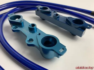 Agency Power Fuel Rail Kit Blue Subaru STI GDBC CLEARANCE - AP-GDBC-120-BL