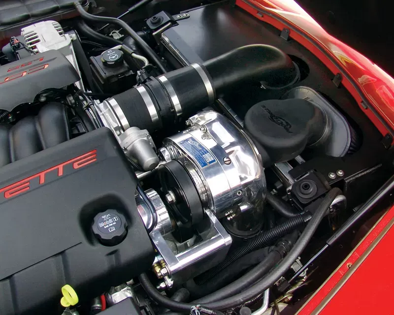 ProCharger Stage II Intercooled Tuner Kit w/ P-1SC-1 Satin Finish Chevrolet Corvette C6 LS2 2005-2007 - 1GP305-SCI