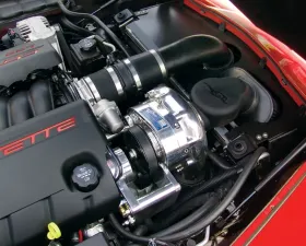 ProCharger H.O. Intercooled Tuner Kit with P-1SC-1 Satin Finish Chevrolet Corvette C6 LS2 Manual Transmission 2005-2007