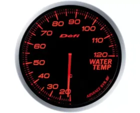 Defi Advance BF 60 Water Temperature Gauge Red
