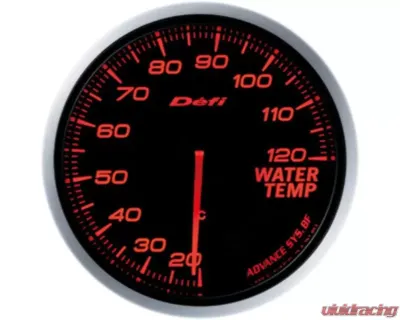 Defi Advance BF 60 Water Temperature Gauge Red - DF10502