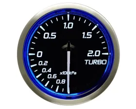 Defi Racer Gauge N2 52 Turbo Gauge 200KPA Blue