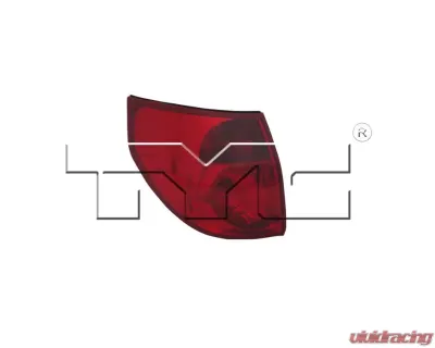 TYC Regular Tail Light Left Outer Toyota Sienna 2006-2010 - 11-6206-00