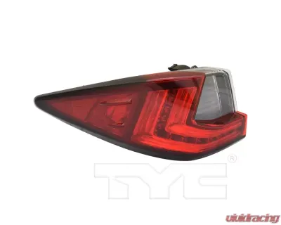 TYC Tail Light Left Outer Lexus RX350 | RX350L | RX450h | RX450hL 2016-2020 - 11-6882-00