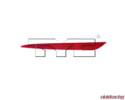 TYC Reflector Light Rear Left Ford Fusion 2013-2018 - 17-0536-00